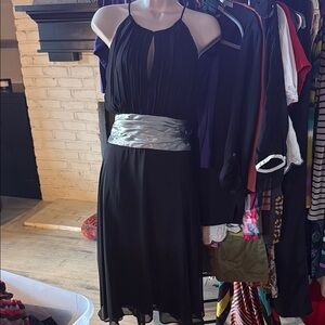 Scarlett Nite Black Dress with Silver Accents